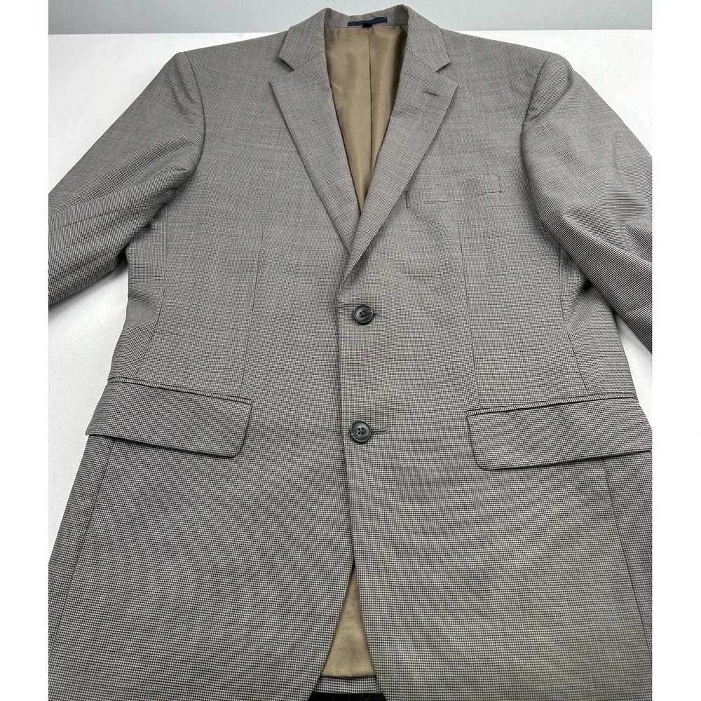 JOS A BANK‎ 1905 Sport Coat Jacket Blazer 40R Wool Black White Houndstooth
